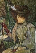 Henri De Toulouse-Lautrec Woman with Gloves painting